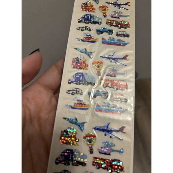 Vintage SandyLion Prismatic Mini Vehicles Transportation Stickers Sealed - Picture 7 of 9